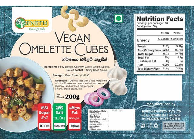 Vegan Omelette Cubes